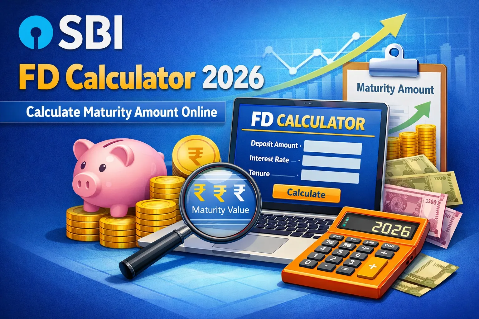 SBI FD calculator interface for maturity amount planning